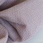 tissu en double gaze rose clair et pois noirs - un chat sur un fil