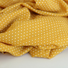 viscose imprimé pois - jaune et blanc