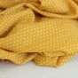 viscose imprimé pois - jaune et blanc