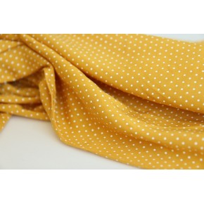 viscose à pois jaune et blanc