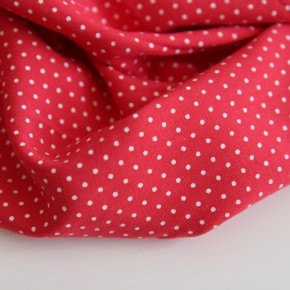 tissu viscose pois - rouge et blanc