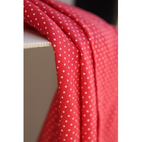viscose à pois - rouge et blanc