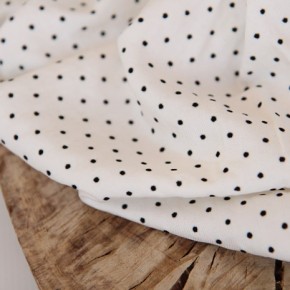 twill de viscose pois flockés