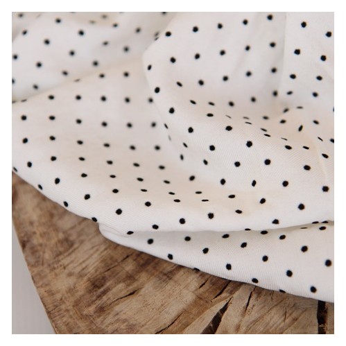 twill de viscose pois flockés