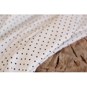 viscose blanche à pois noirs - un chat sur un fil