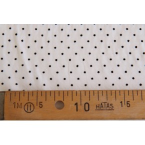 tissu fluide blanc à pois noirs