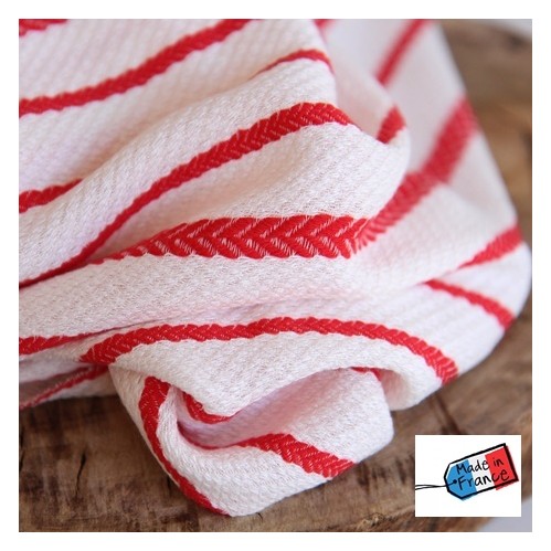 tissu viscose et coton rayures rouges tissu viscose et coton rayures rouges