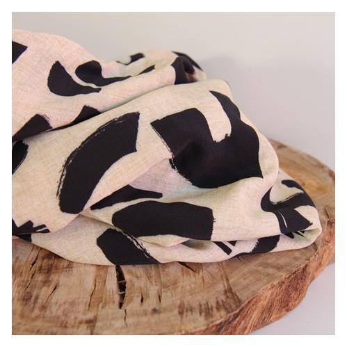 tissu imprimé graphique beige et noir tissu imprimé graphique beige et noir