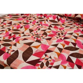tissu imprimée graphique - un chat sur un fil