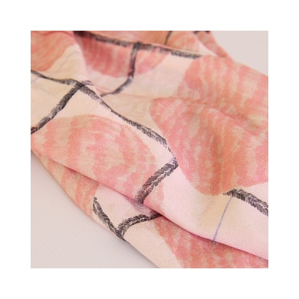 viscose jacquard - soleil levant