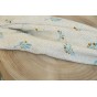 tissu double gaze - mimosa blanc