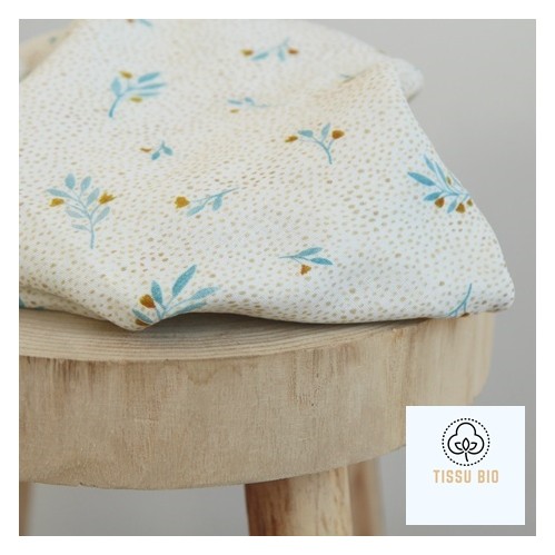 double gaze imprimé fleurs - coton bio double gaze imprimé fleurs - coton bio