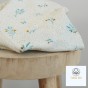 double gaze imprimé fleurs - coton bio