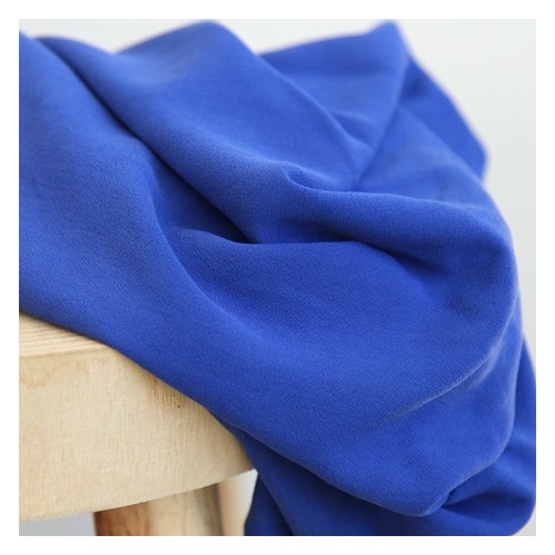 tissu crêpe de viscose oekotex - bleu tissu crêpe de viscose oekotex - bleu