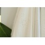 lin et viscose brodé fleurs - un chat sur un fil