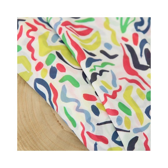 voile de coton - imprimé upcycling