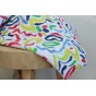 tissu imprimé multicolore abstrait - un chat sur un fil