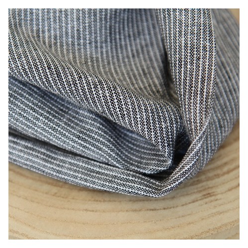 tissu lin et viscose rayures - noir tissu lin et viscose rayures - noir