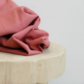 tissu coton et lin - rose
