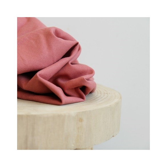 mélange coton et lin - rose
