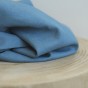 tissu coton et lin bleu