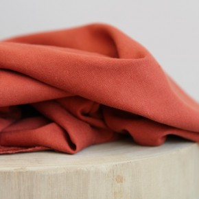 tissu coton et lin - rouille