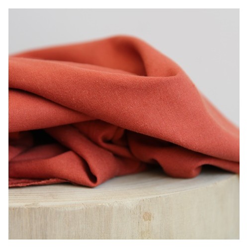 tissu coton et lin - rouille tissu coton et lin - rouille