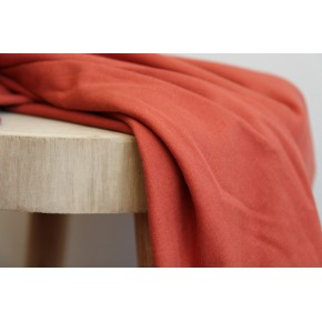 tissu mélange coton et lin rouille