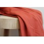 tissu mélange coton et lin rouille