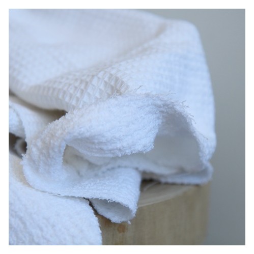 tissu éponge double face - blanc tissu éponge double face - blanc
