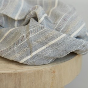 tissu voile de coton jacquard - gris
