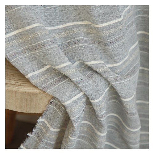 tissu en jacquard fin rayures - gris et blanc tissu en jacquard fin rayures - gris et blanc