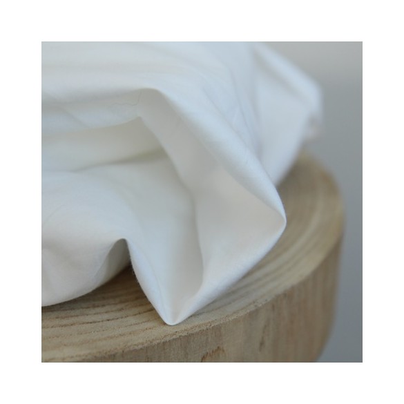 tissu en coton fin blanc cassé