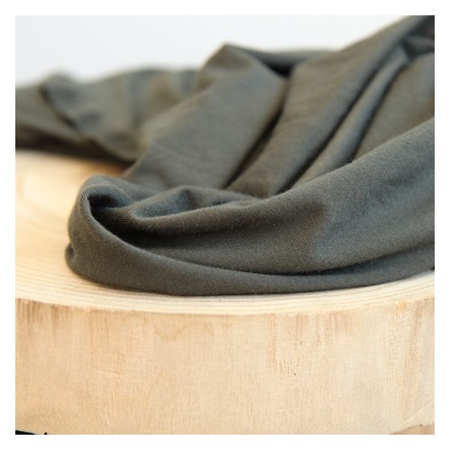 tissu jersey lyocell - kaki tissu jersey lyocell - kaki