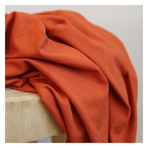 tissu jersey lyocell - orange foncé tissu jersey lyocell - orange foncé