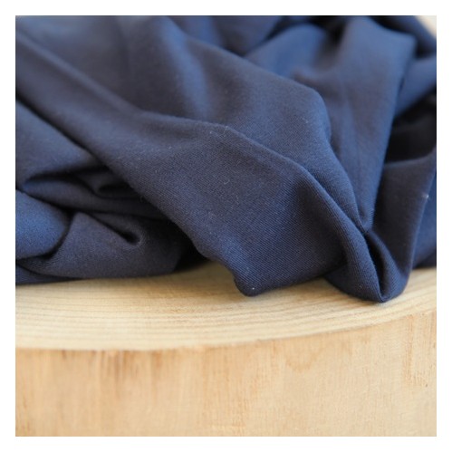 tissu bambou marine - un chat sur un fil tissu bambou marine - un chat sur un fil