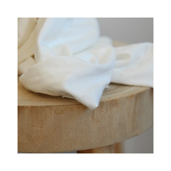 tissu jersey bambou - écru