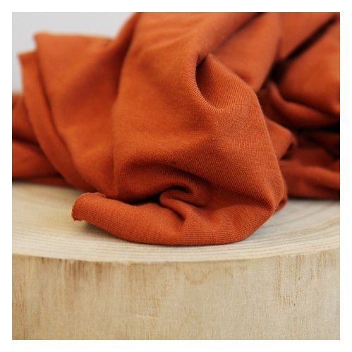 jersey bambou coton brique jersey bambou coton brique