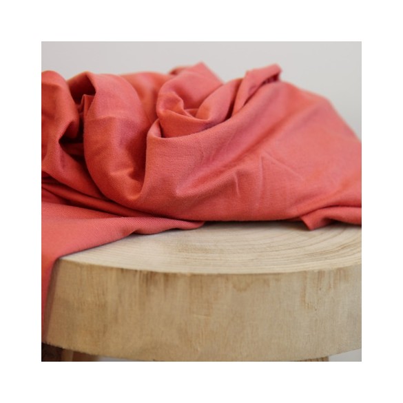 jersey de bambou et coton - corail