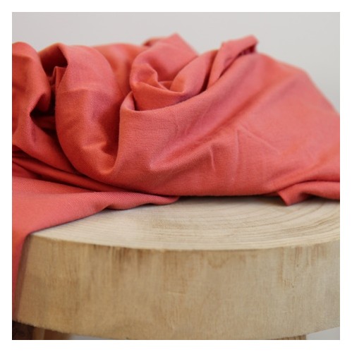 jersey de bambou et coton - corail jersey de bambou et coton - corail