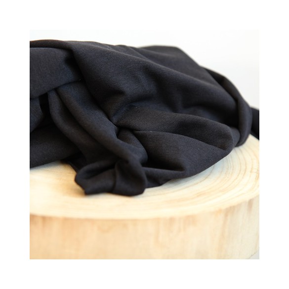 jersey coton et bambou - noir