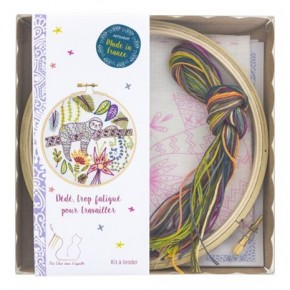 broderie en kit - motif paresseux