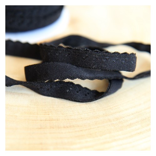 élastique lingerie plat 11 mm - noir élastique lingerie plat 11 mm - noir