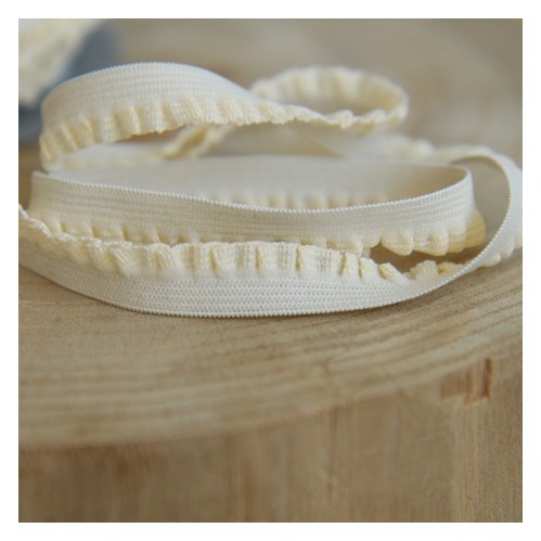 élastique ruban froncé 12 mm - écru élastique ruban froncé 12 mm - écru