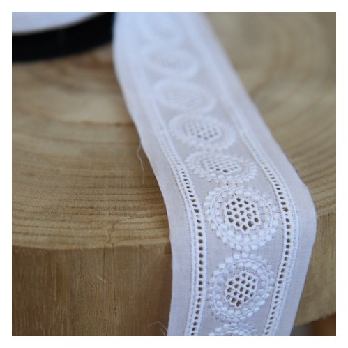 galon de broderie anglaise - blanc galon de broderie anglaise - blanc
