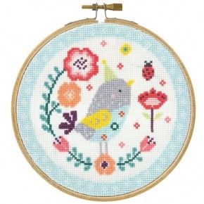 atelier créatif - point de croix oiseau