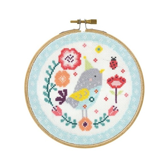 atelier créatif - point de croix oiseau