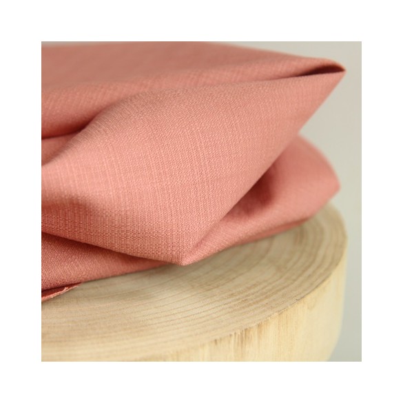 gabardine coton élasthanne rose