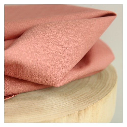 coton uni - vieux rose - tissu haute gamme