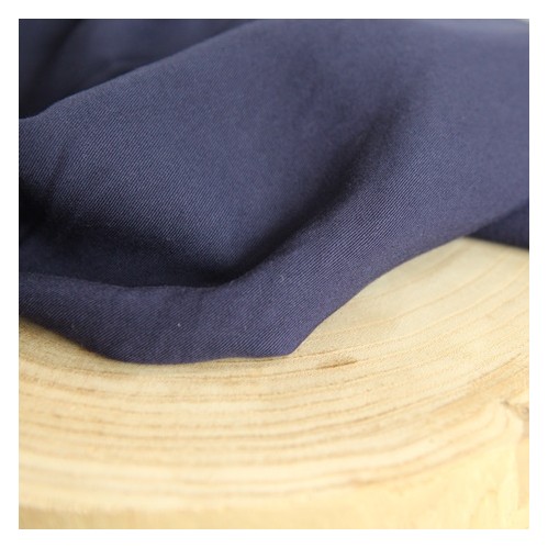 twill de viscose marine - un chat sur un fil twill de viscose marine - un chat sur un fil